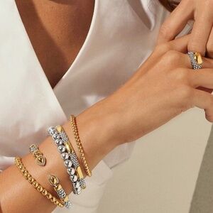 Lagos High Bar Gold Cuff Bracelet sz S